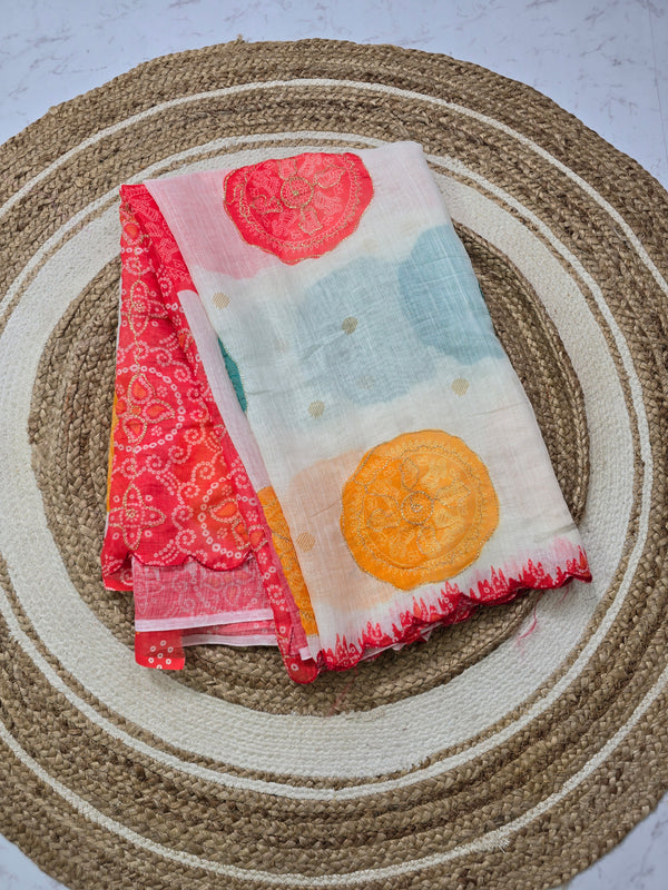 Linen saree S006
