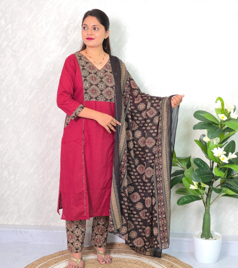 Ajrak dress set D003