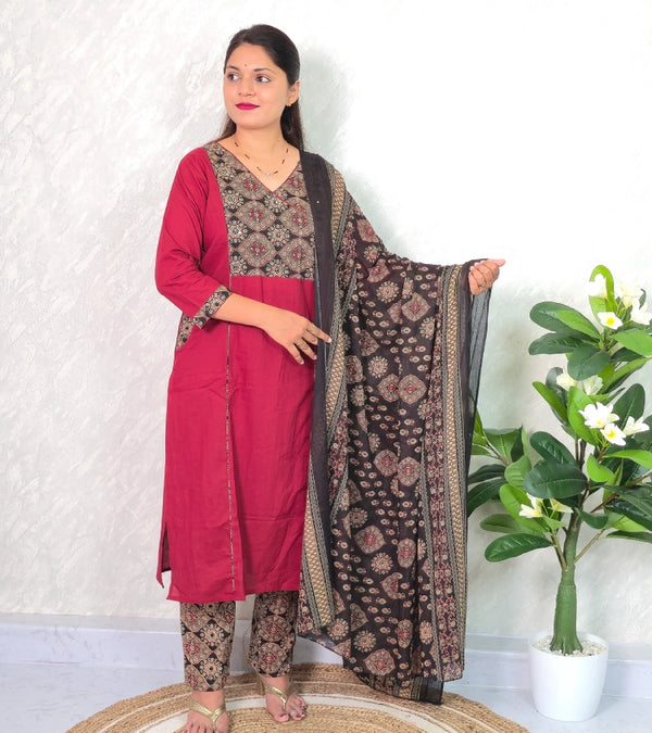 Ajrak dress set D003