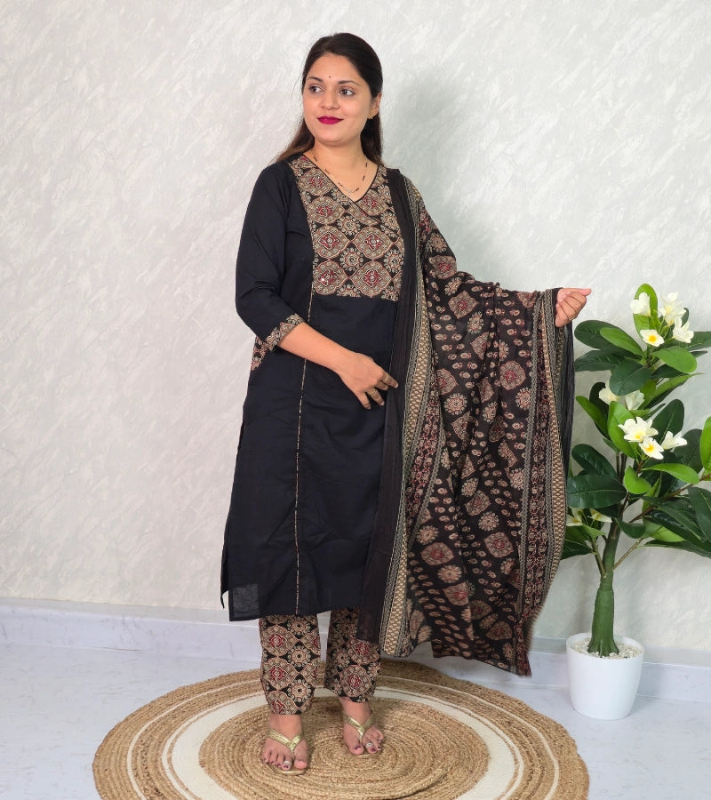 Ajrak dress set D004