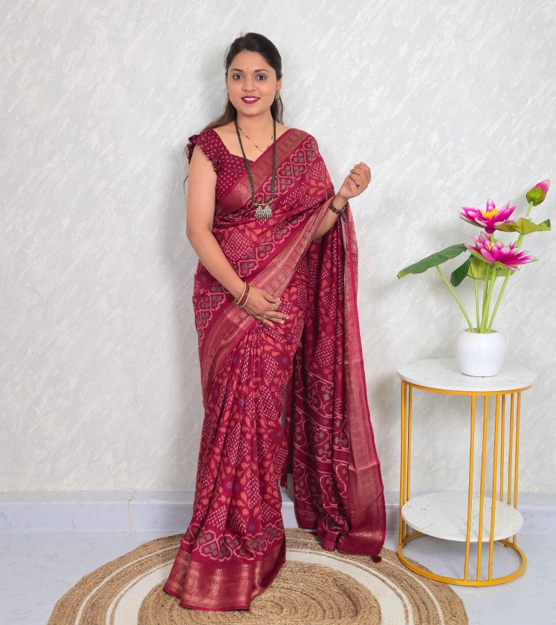 Batik Mul Cotton Saree S009