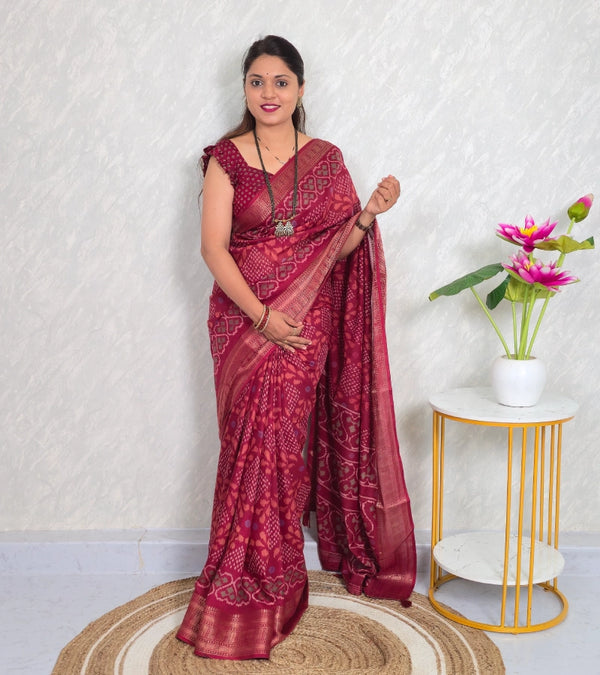 Batik mul cotton saree S009
