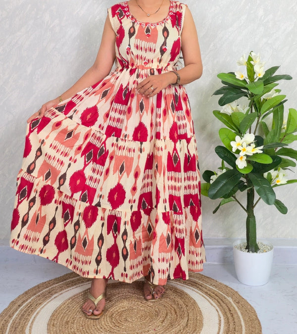 Cotton middi  Anarkali A004