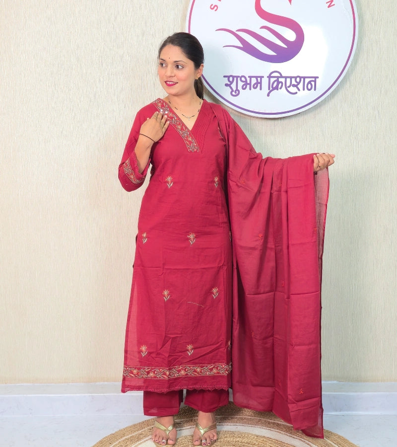 Maroon Dress D013
