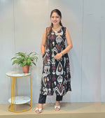 Ikkat Print Cordset Black