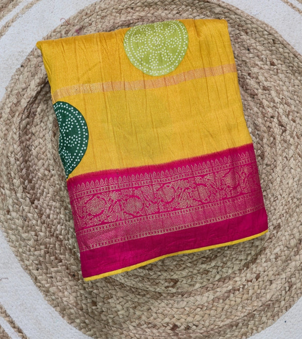 Crush bandhej saree S014