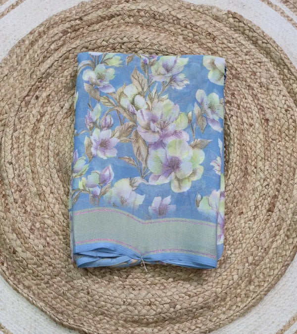Floral printed saree S022