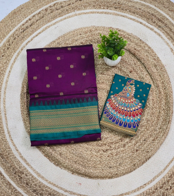 Aari work paithani S013