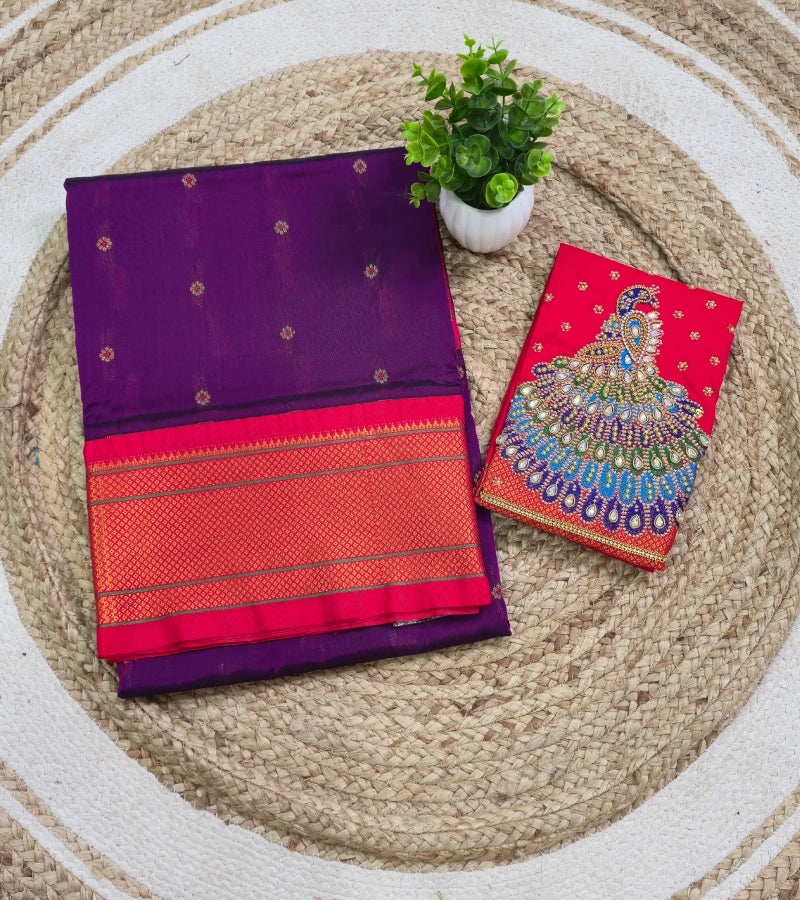 Aari work paithani S013